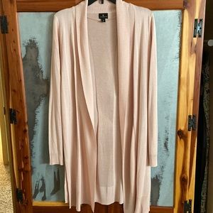 Worthington Soft Pink Lightweight Long Cardigan